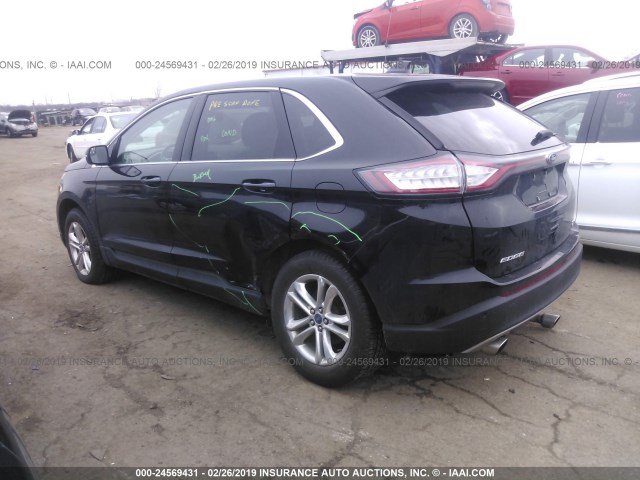 2FMPK4J90GBC05786 - 2016 FORD EDGE SEL BLACK photo 3