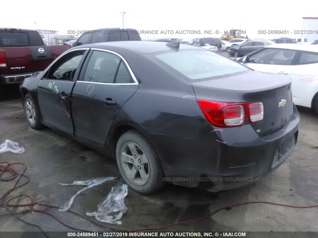 1G11B5SL2FF274611 - 2015 CHEVROLET MALIBU LS GRAY photo 3