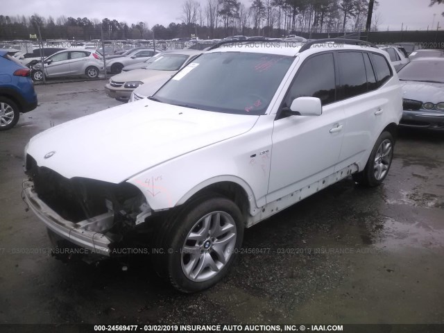 WBXPA93436WG90708 - 2006 BMW X3 3.0I WHITE photo 2