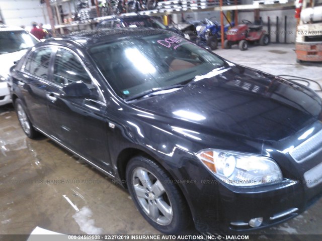 1G1ZK57B48F266760 - 2008 CHEVROLET MALIBU LTZ BLACK photo 1