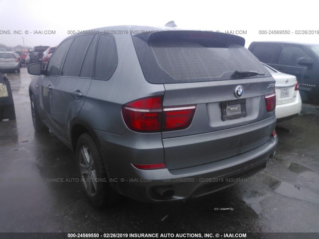 5UXZV4C50BL415858 - 2011 BMW X5 XDRIVE35I GRAY photo 3