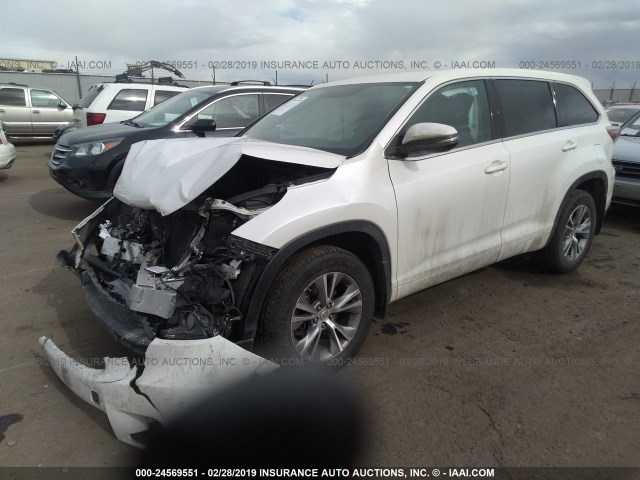 5TDBKRFH8ES007500 - 2014 TOYOTA HIGHLANDER LE/LE PLUS 白色 照片 2