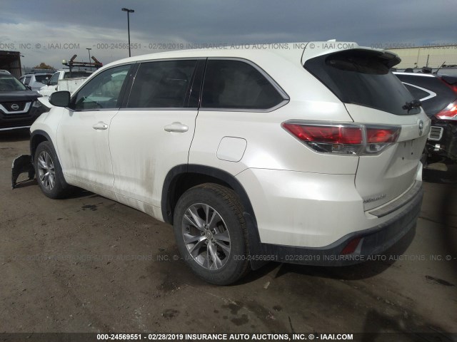 5TDBKRFH8ES007500 - 2014 TOYOTA HIGHLANDER LE/LE PLUS 白色 照片 3
