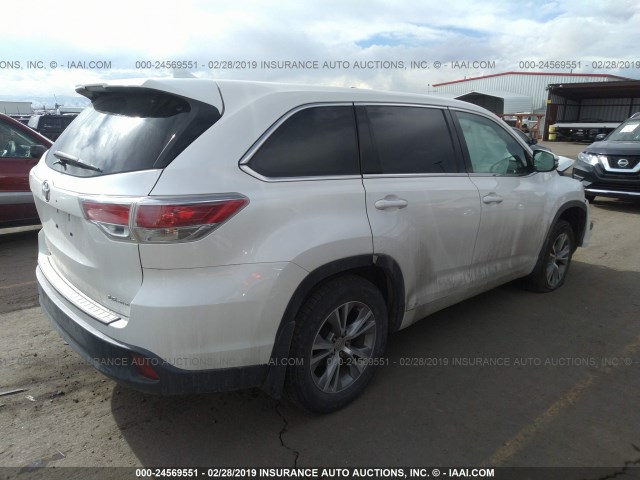 5TDBKRFH8ES007500 - 2014 TOYOTA HIGHLANDER LE/LE PLUS 白色 照片 4