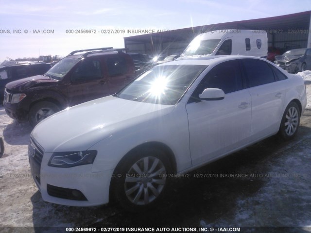 WAUFFAFL1AN010117 - 2010 AUDI A4 PREMIUM PLUS WHITE photo 2