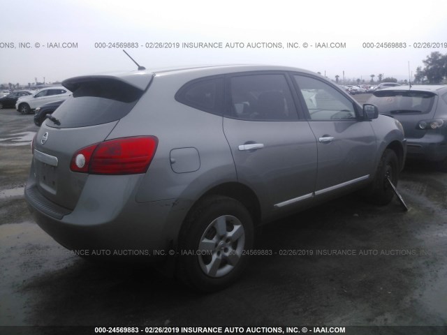 JN8AS5MT9DW515120 - 2013 NISSAN ROGUE S/SV GRAY photo 4