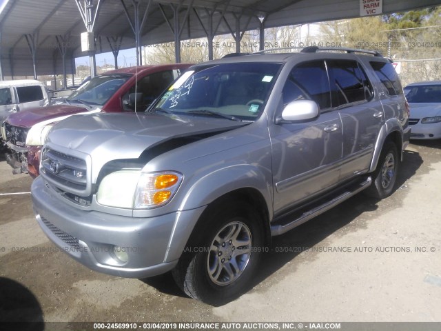 5TDZT34A24S234985 - 2004 TOYOTA SEQUOIA SR5 SILVER photo 2