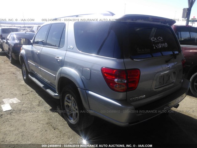 5TDZT34A24S234985 - 2004 TOYOTA SEQUOIA SR5 SILVER photo 3