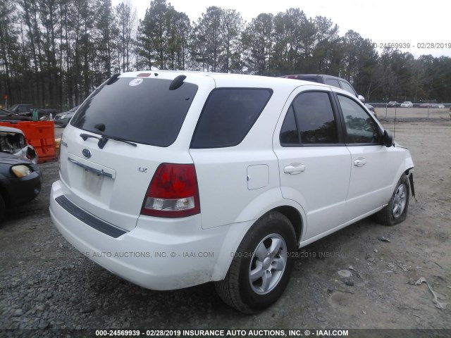 KNDJD733365655868 - 2006 KIA SORENTO EX/LX WHITE photo 4