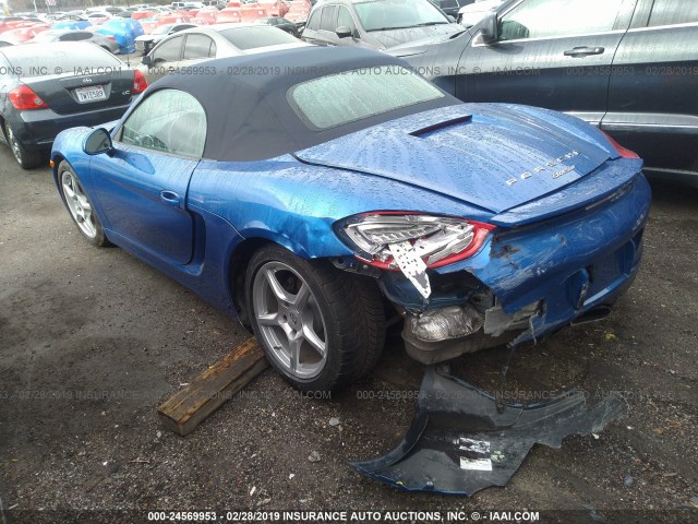 WP0CA2A85ES121970 - 2014 PORSCHE BOXSTER BLUE photo 3