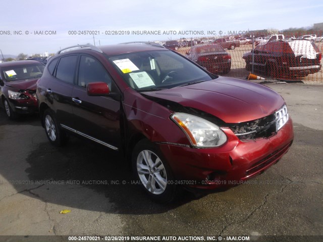 JN8AS5MT8CW250964 - 2012 NISSAN ROGUE S/SV RED photo 1