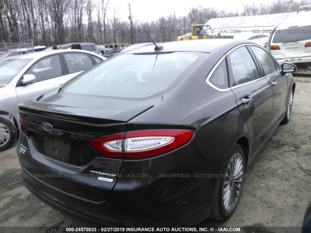 3FA6P0K99FR248053 - 2015 FORD FUSION TITANIUM BLACK photo 4