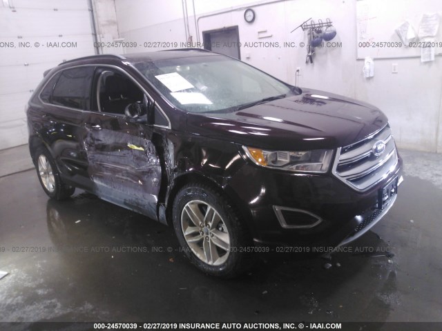 2FMPK4J9XJBB26861 - 2018 FORD EDGE SEL MAROON photo 1