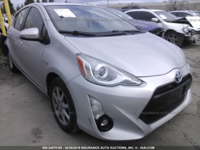 JTDKDTB31G1124076 - 2016 TOYOTA PRIUS C SILVER photo 1