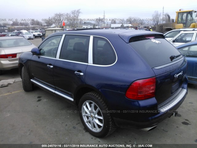 WP1AB29P34LA61419 - 2004 PORSCHE CAYENNE S BLUE photo 3