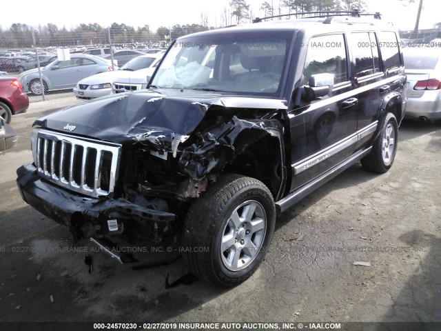 1J8HG58227C691230 - 2007 JEEP COMMANDER LIMITED BLACK photo 2