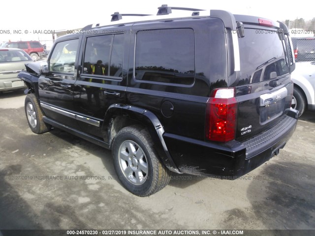 1J8HG58227C691230 - 2007 JEEP COMMANDER LIMITED BLACK photo 3