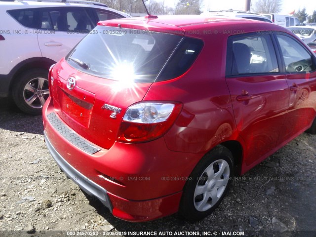 2T1KE40E79C011691 - 2009 TOYOTA COROLLA MATRIX S RED photo 4