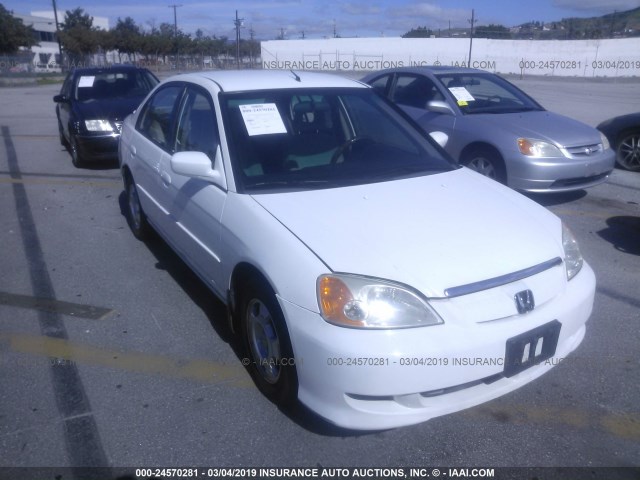 JHMES96643S019920 - 2003 HONDA CIVIC HYBRID WHITE photo 1