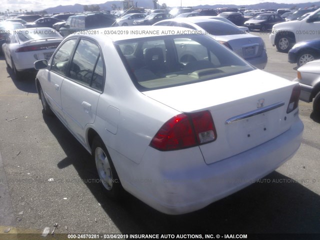 JHMES96643S019920 - 2003 HONDA CIVIC HYBRID WHITE photo 3