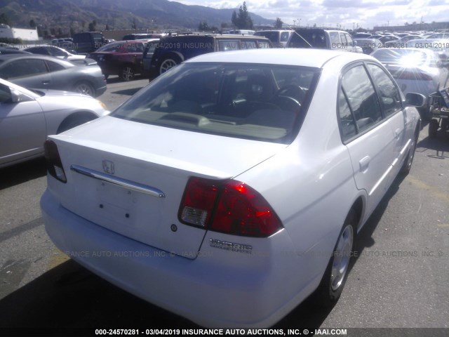 JHMES96643S019920 - 2003 HONDA CIVIC HYBRID WHITE photo 4