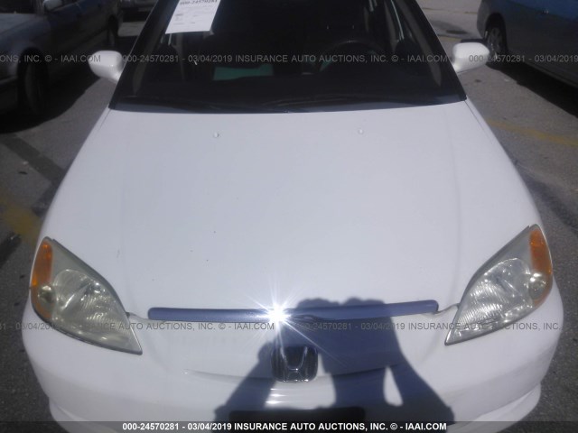 JHMES96643S019920 - 2003 HONDA CIVIC HYBRID WHITE photo 6