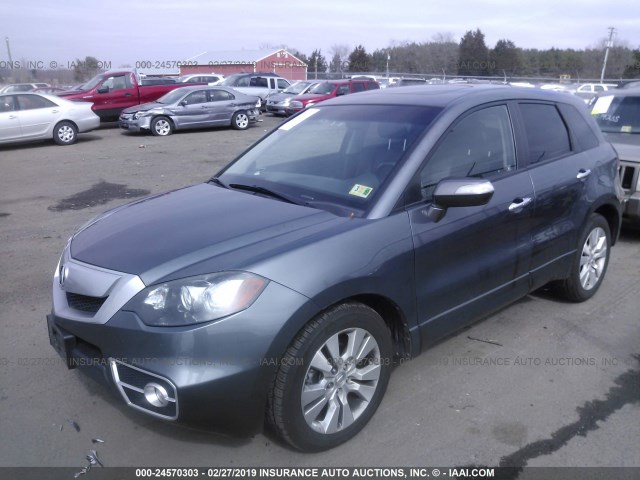 5J8TB1H52BA008208 - 2011 ACURA RDX TECHNOLOGY GRAY photo 2