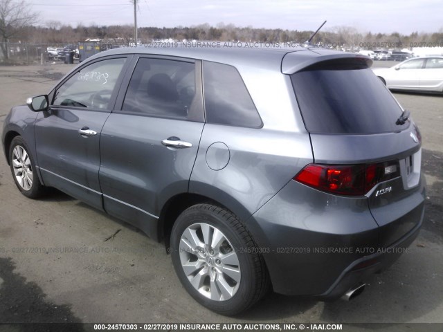 5J8TB1H52BA008208 - 2011 ACURA RDX TECHNOLOGY GRAY photo 3