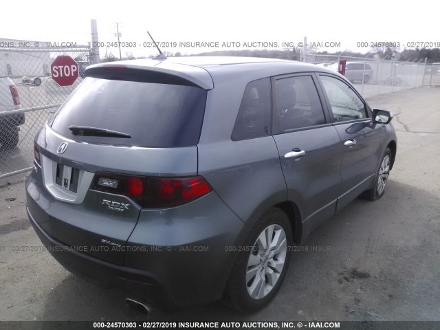 5J8TB1H52BA008208 - 2011 ACURA RDX TECHNOLOGY GRAY photo 4