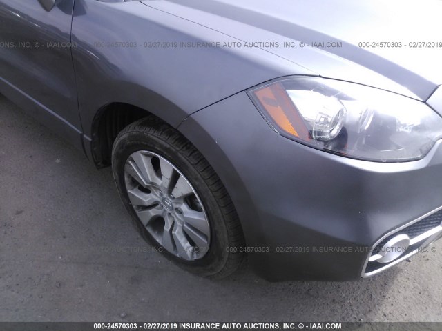 5J8TB1H52BA008208 - 2011 ACURA RDX TECHNOLOGY GRAY photo 6