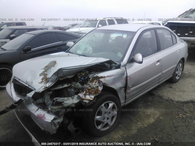 KMHDN46D05U063132 - 2005 HYUNDAI ELANTRA GLS/GT SILVER photo 2