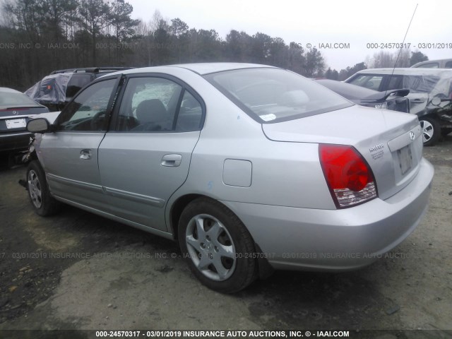 KMHDN46D05U063132 - 2005 HYUNDAI ELANTRA GLS/GT SILVER photo 3