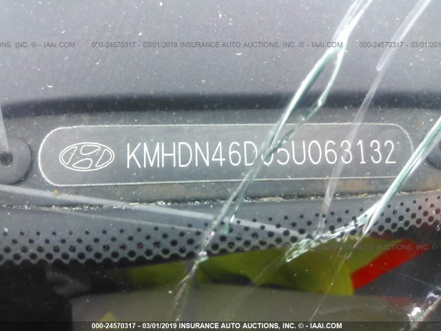 KMHDN46D05U063132 - 2005 HYUNDAI ELANTRA GLS/GT SILVER photo 9