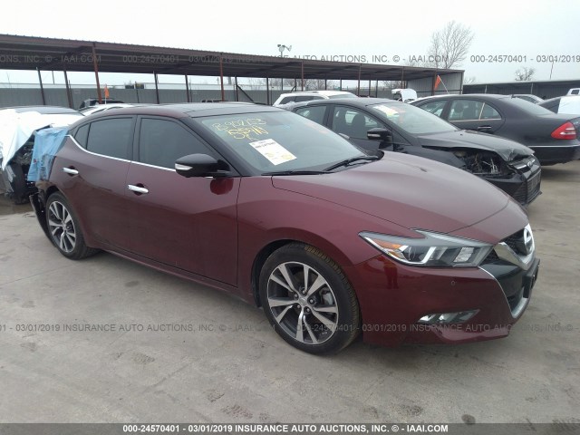 1N4AA6AP5GC437958 - 2016 NISSAN MAXIMA 3.5S/SV/SL/SR/PLAT MAROON photo 1