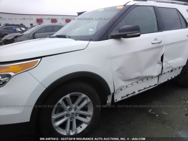 1FMHK7D85CGB04366 - 2012 FORD EXPLORER XLT WHITE photo 6