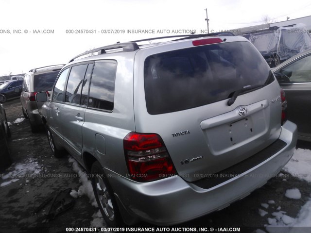 JTEHF21A630156497 - 2003 TOYOTA HIGHLANDER LIMITED SILVER photo 3