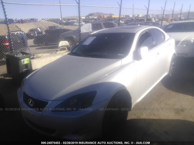 JTHBK262372047267 - 2007 LEXUS IS 250 SILVER photo 2