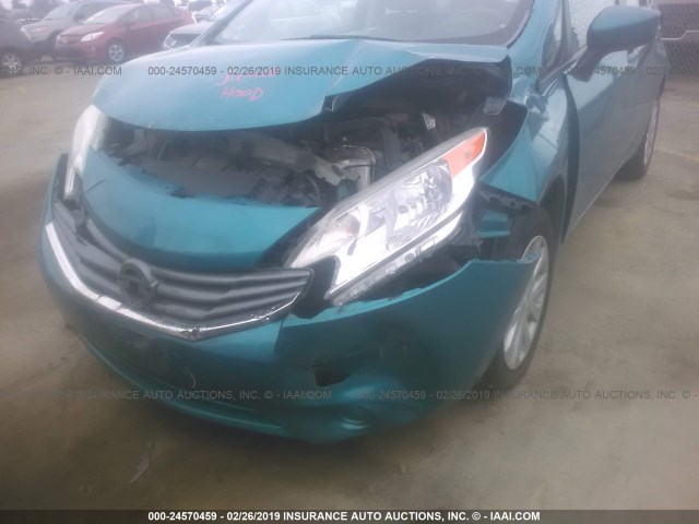 3N1CE2CP1FL352084 - 2015 NISSAN VERSA NOTE S/S PLUS/SV/SL/SR TEAL photo 6