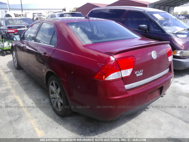 3MEHM0JA8AR628905 - 2010 MERCURY MILAN PREMIER RED photo 3