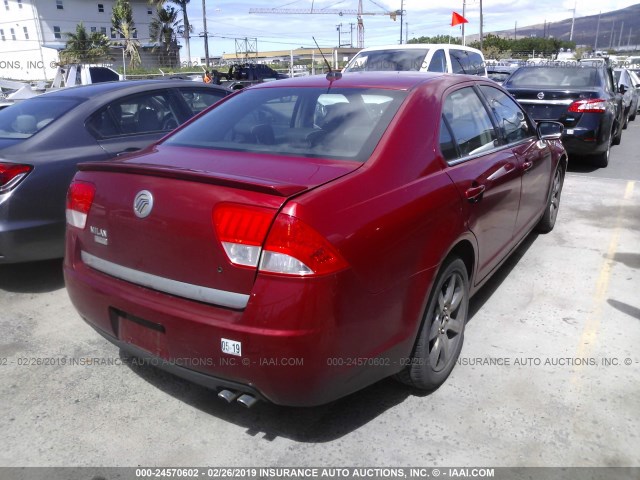 3MEHM0JA8AR628905 - 2010 MERCURY MILAN PREMIER RED photo 4