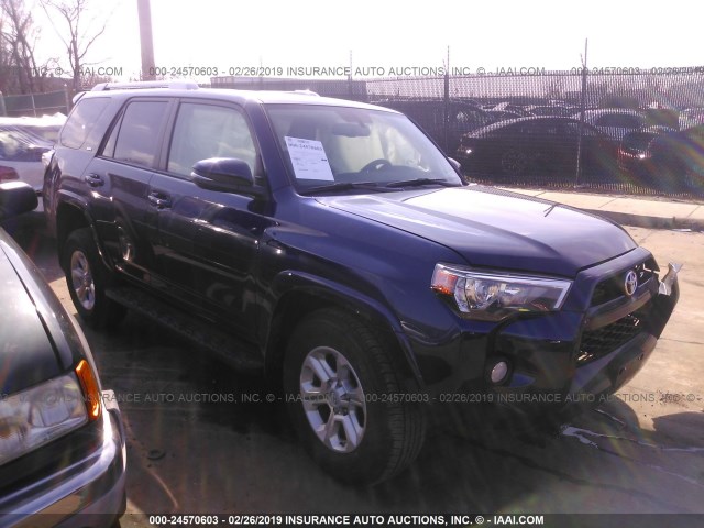 JTEBU5JRXJ5496092 - 2018 TOYOTA 4RUNNER SR5 PREM/LTDL/TRAIL/TRD Niebieski zdjęcie 1