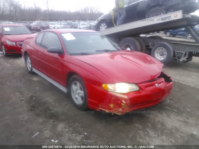 2G1WX15K829276725 - 2002 CHEVROLET MONTE CARLO SS RED photo 1