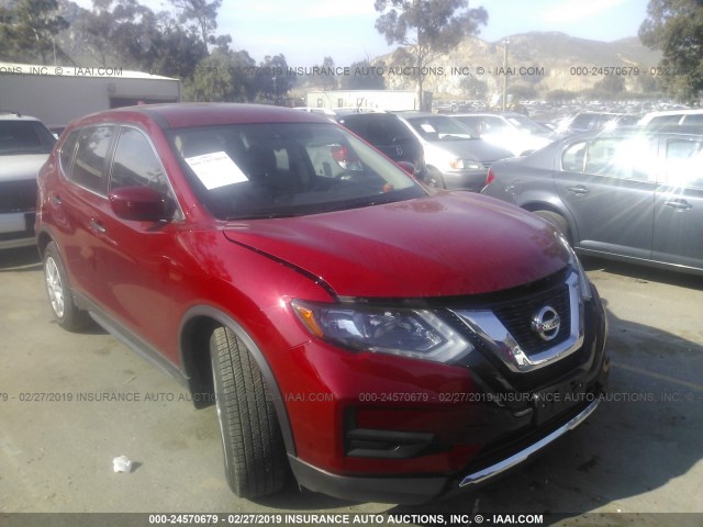 JN8AT2MT9HW387947 - 2017 NISSAN ROGUE S/SL/SV RED photo 1