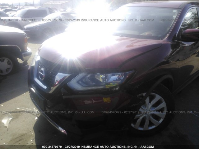 JN8AT2MT9HW387947 - 2017 NISSAN ROGUE S/SL/SV RED photo 6