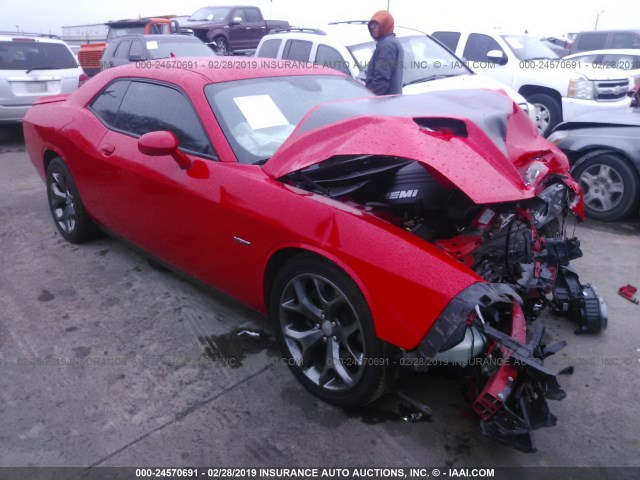 2C3CDZAT0FH712094 - 2015 DODGE CHALLENGER SXT RED photo 1