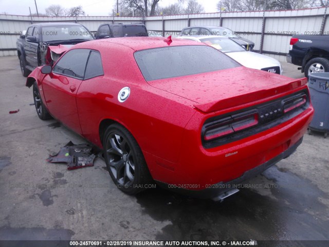 2C3CDZAT0FH712094 - 2015 DODGE CHALLENGER SXT RED photo 3