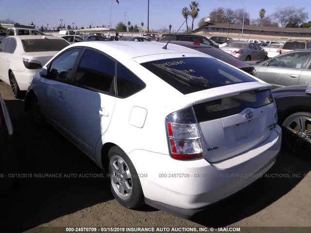 JTDKB20U153085695 - 2005 TOYOTA PRIUS WHITE photo 3