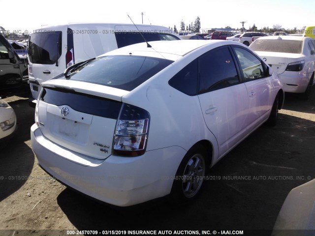 JTDKB20U153085695 - 2005 TOYOTA PRIUS WHITE photo 4