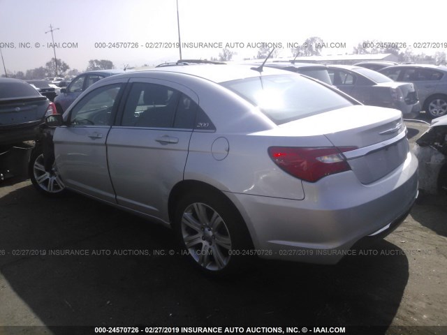 1C3CCBAB3CN318626 - 2012 CHRYSLER 200 LX SILVER photo 3