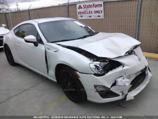 JF1ZNAA16D2730291 - 2013 TOYOTA SCION FR-S WHITE photo 1